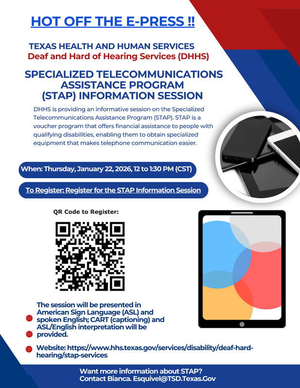 Informative Session: Specialized Telecommunications Assistance Program (STAP)