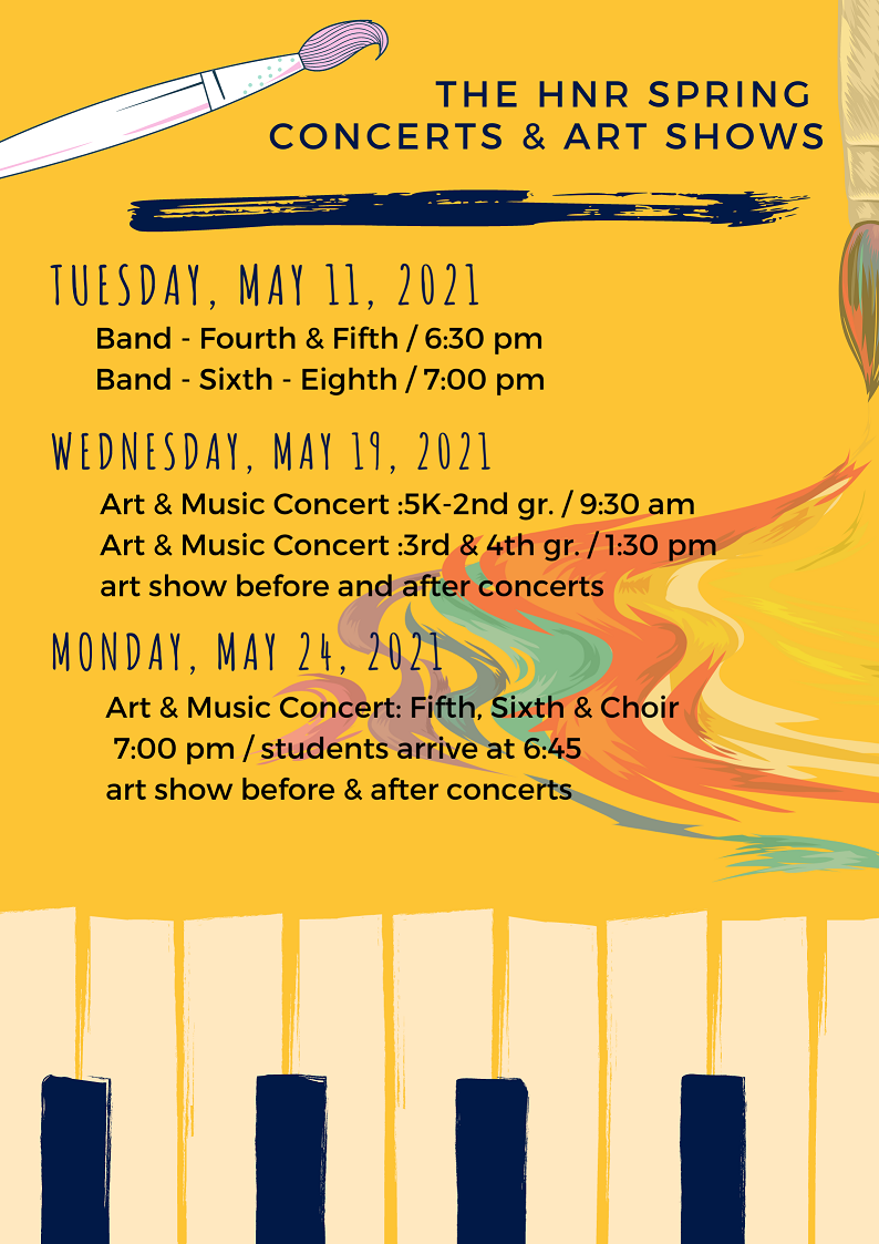 spring concerts and art show