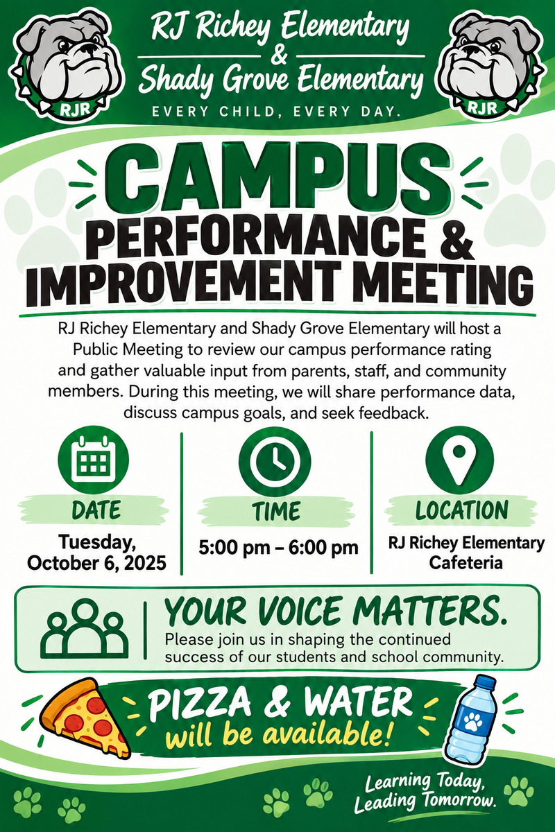 Campus Performance Improvement Meeting - Tuesday 10/6, 5pm - 6pm Featured Photo