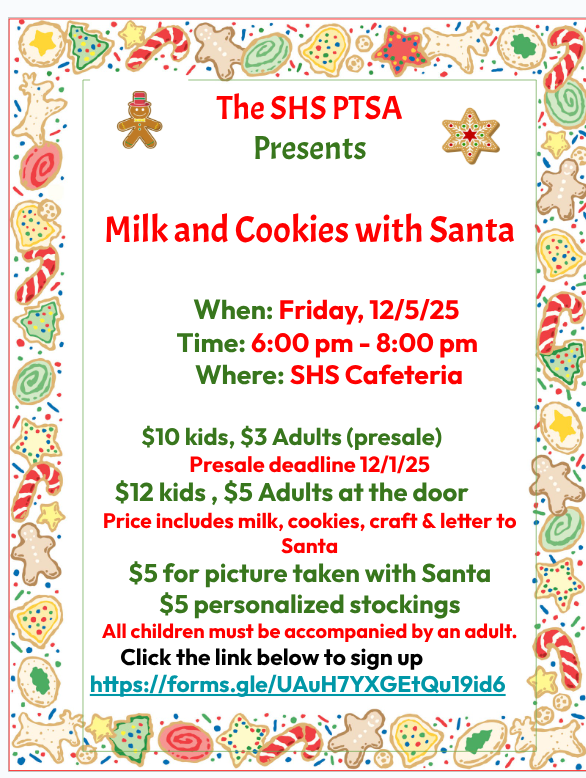 Milk and Cookies Event with Santa @ SHS