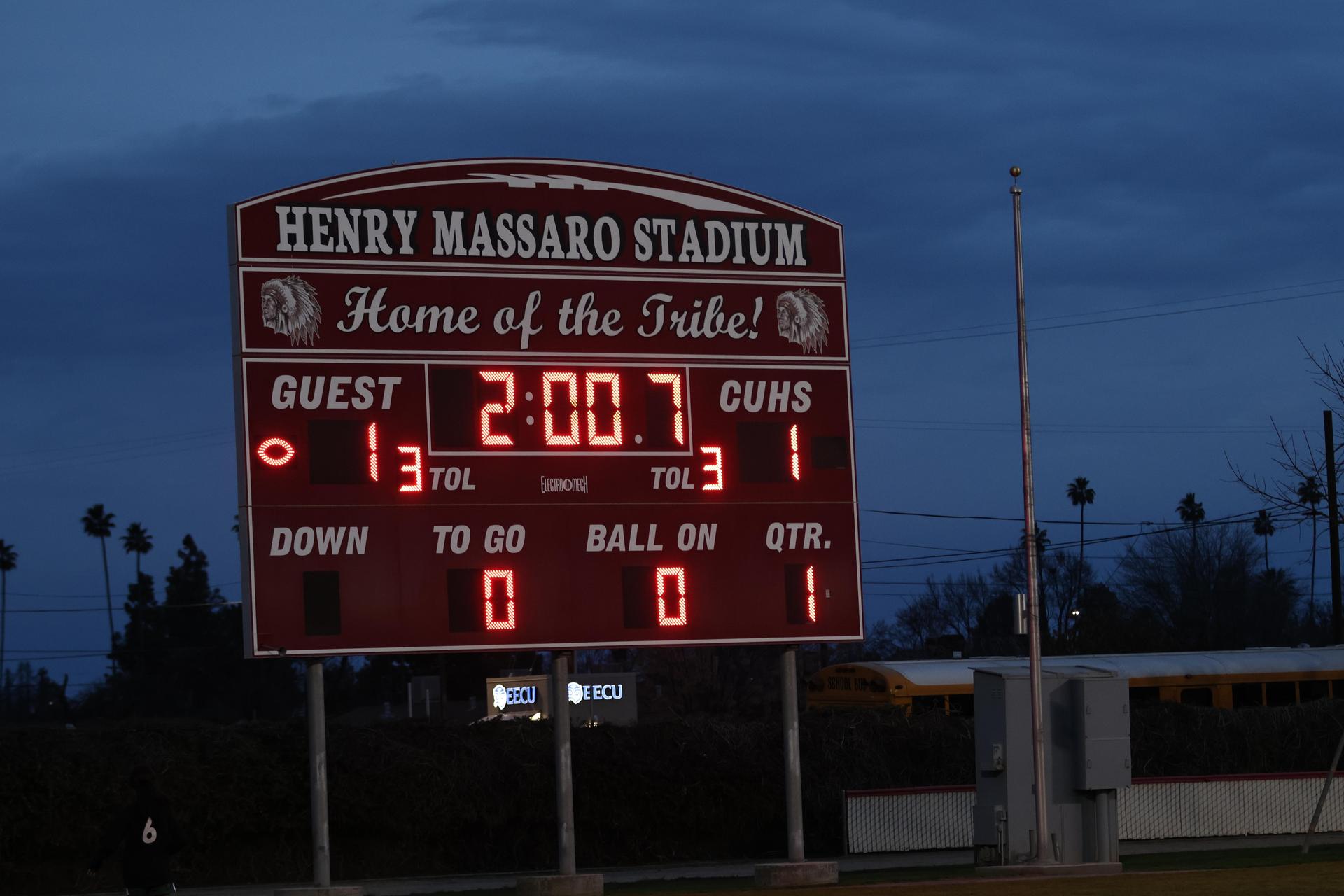 Junior varsity girls playing soccer against liberty