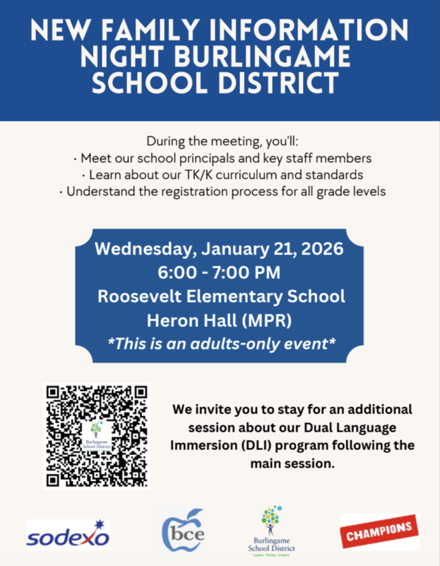 Flyer for the meeting on January 20th from 6-7 PM at Roosevelt School.
