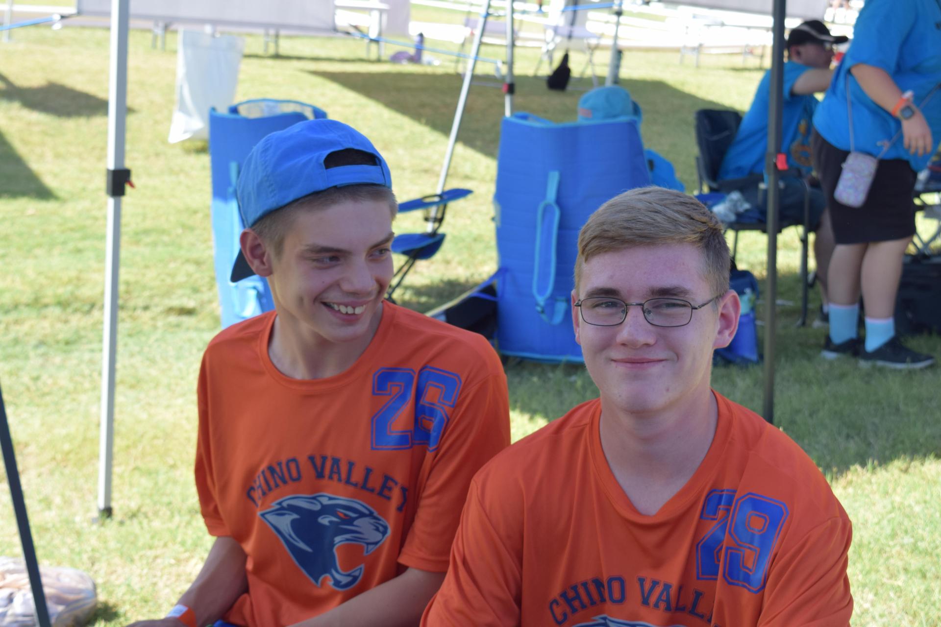 two unified sports participants sitting together
