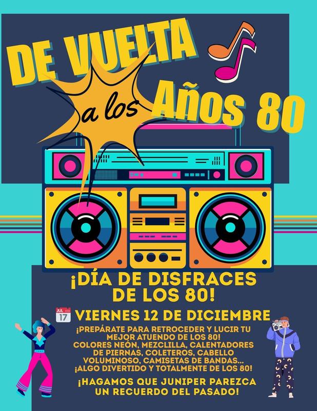 spanish 80's flyer