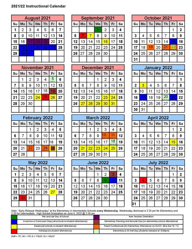 2021-22 District Calendar Released | Shorewood School District 2021-22 District Calendar Released | Shorewood School District