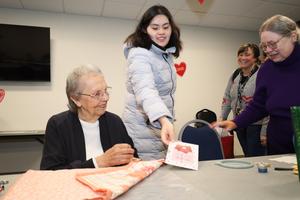 Adult Transition Program students delivered more than 200 Valentine’s Day cards to senior citizens.