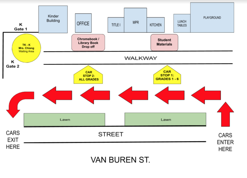Map for pick up and drop off