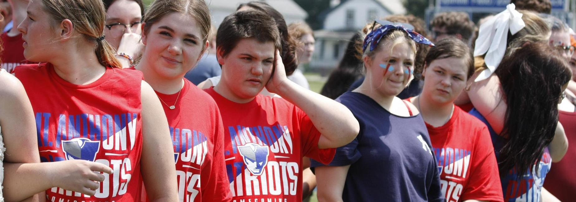 students outside