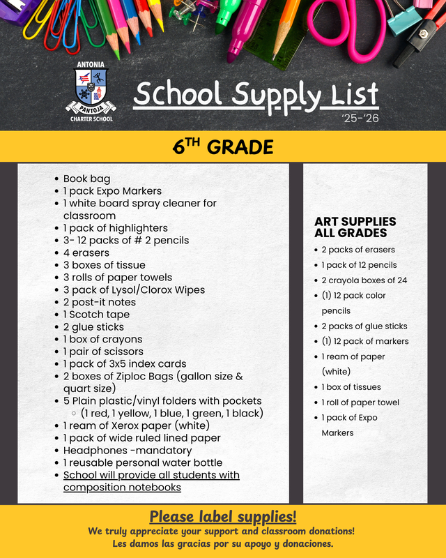 8 - APCS '25-'26 6th Grade School Supply Checklist.png