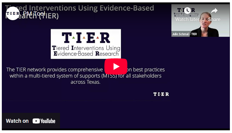 TIER Progress Monitoring Tool