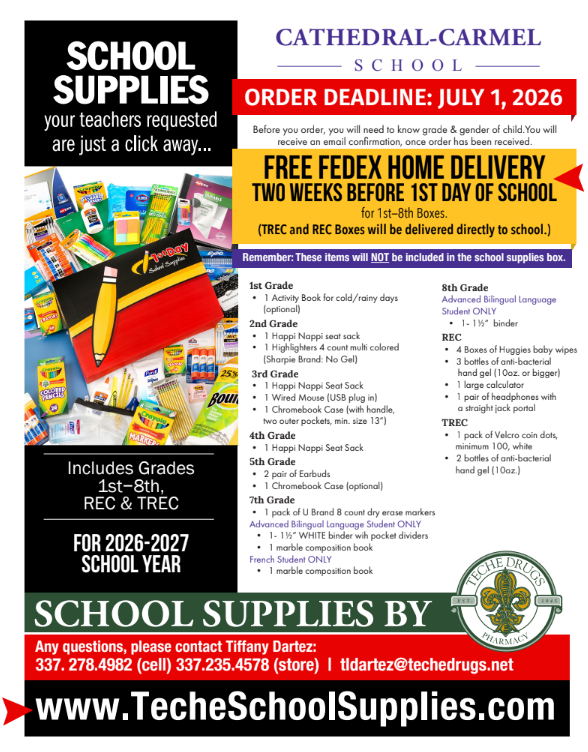 Teche School Supplies Featured Photo