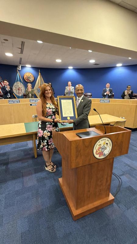 County Teacher of the Year Honored by Board of County Commissioners