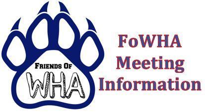 FRIENDS OF WHA - First Meeting of 2019/20