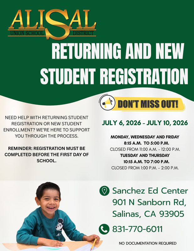 Flier announcing registration dates