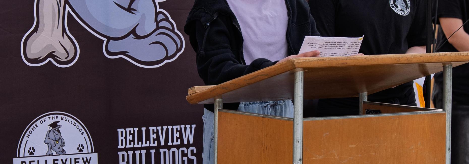 Ribbon Cutting Student Speakers