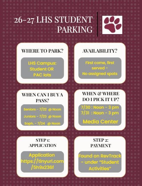 2026-27 LHS Student Parking Information