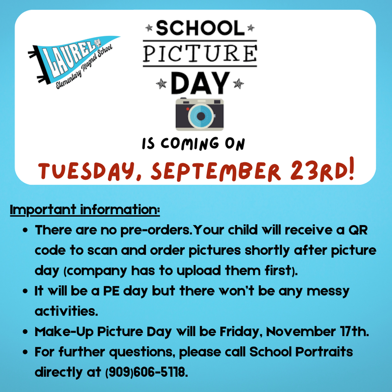 Fall Picture Day is coming on September 23rd!