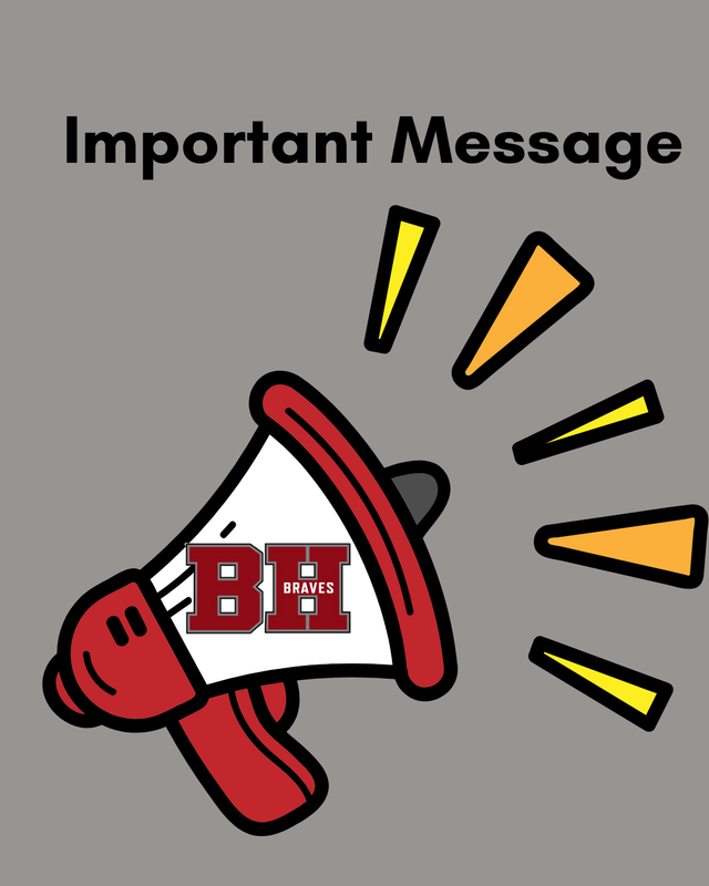 Important message from BHS-megaphone icon