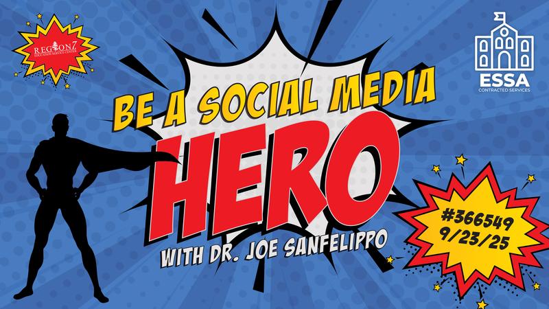 Be a social media hero marketing graphic