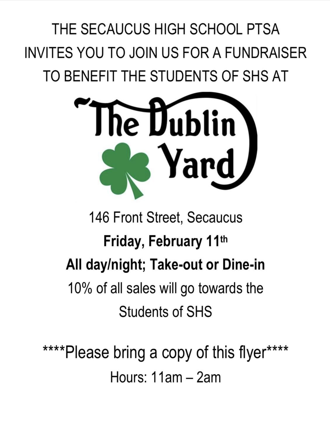 Secaucus High School PTSA Dublin Yard Fundraiser Secaucus High School