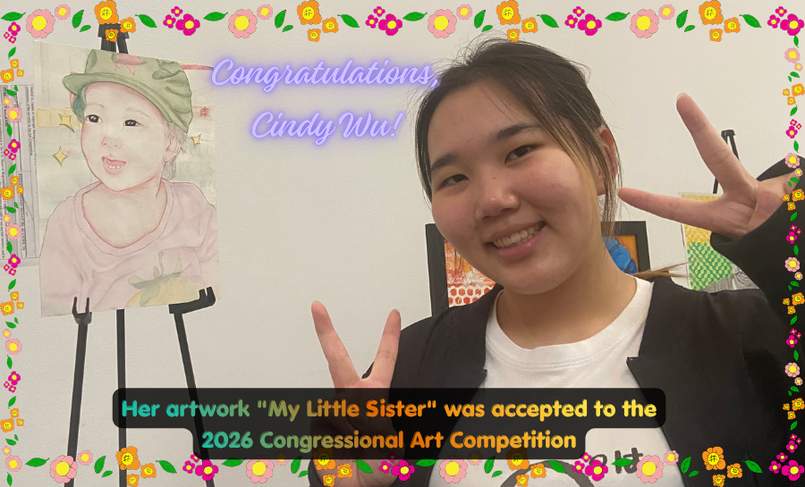 congrats to cindy wu and her art achievement