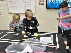 Mrs. Mark’s class has been learning about Newton’s Laws of Motion.