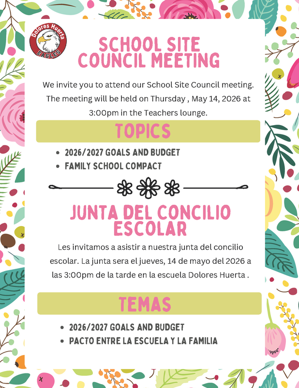 School Site Council (SSC) Meeting