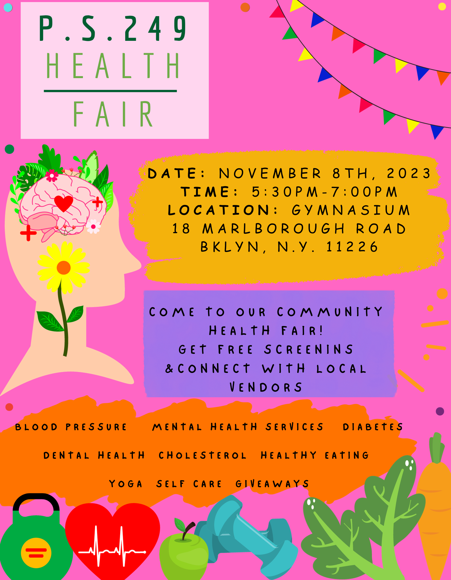 Health Fair Math Family Night The Caton School P S 249
