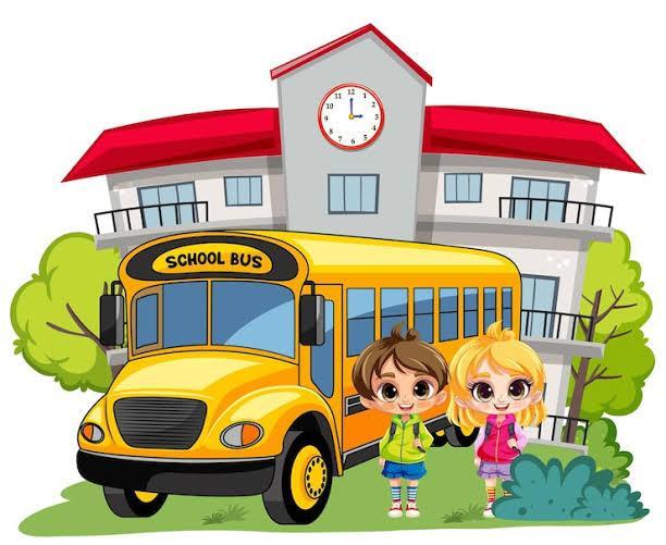 school, school bus clipart