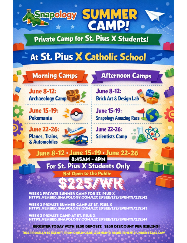Snapology Camp flyer