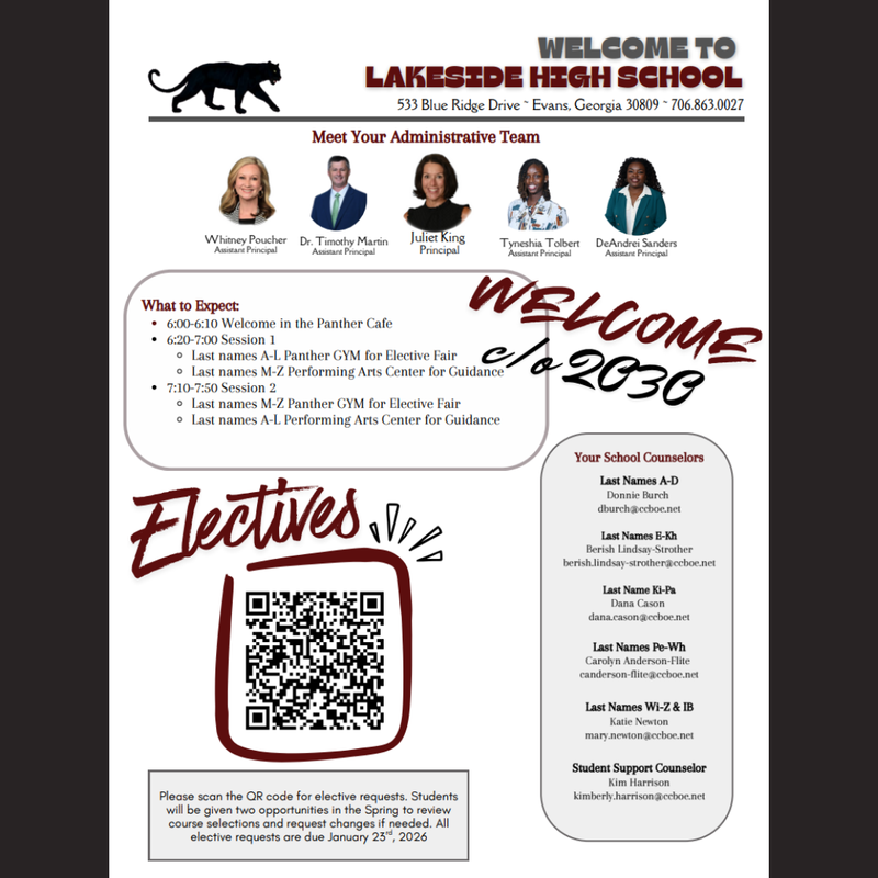 front page of freshman night flyer