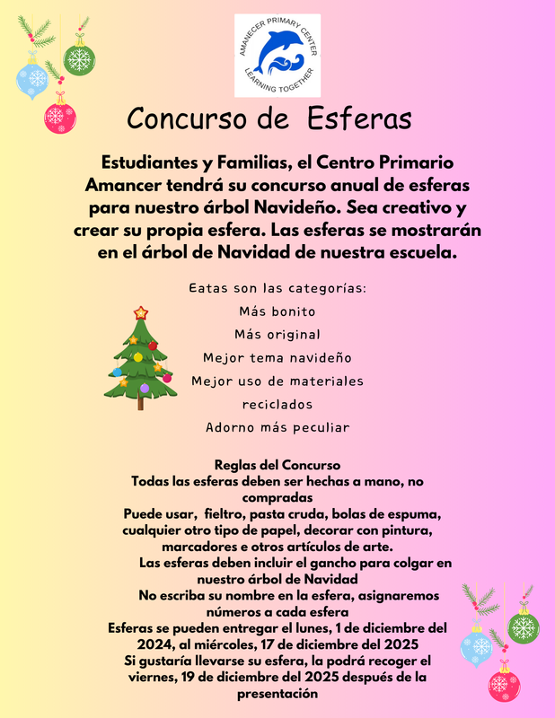 Christmas Tree Ornament Contest