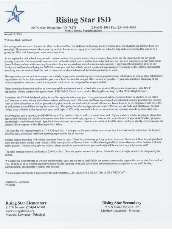 Monday Letter