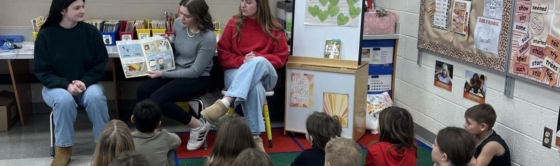 CHS Student Council Reading to SCE Students