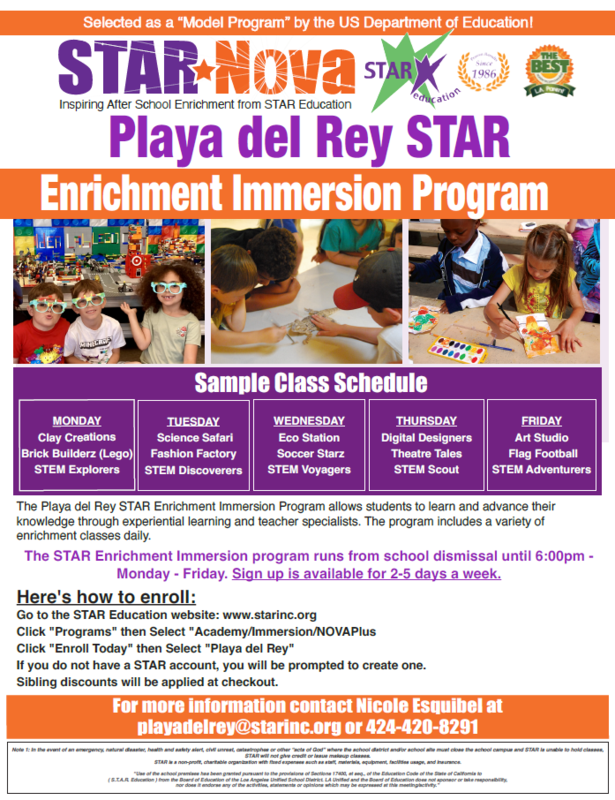 STAR Sample Schedule