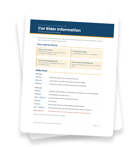 IMSA West Car Rider Info