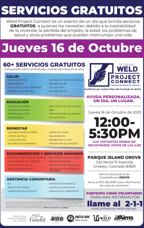 Folleto de Servicios Gratuitos