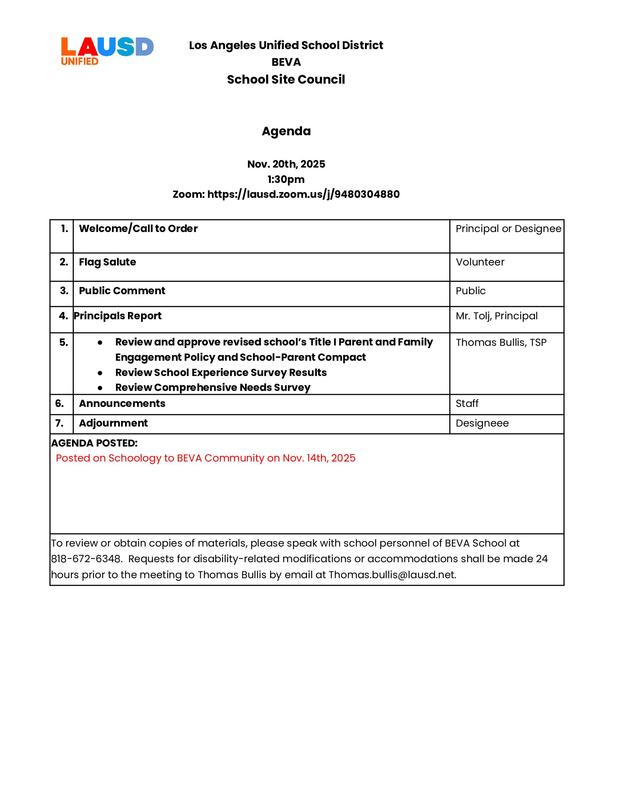 SSC AGENDA IN ENGLISH