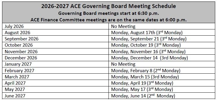 Board Meeting Schedule