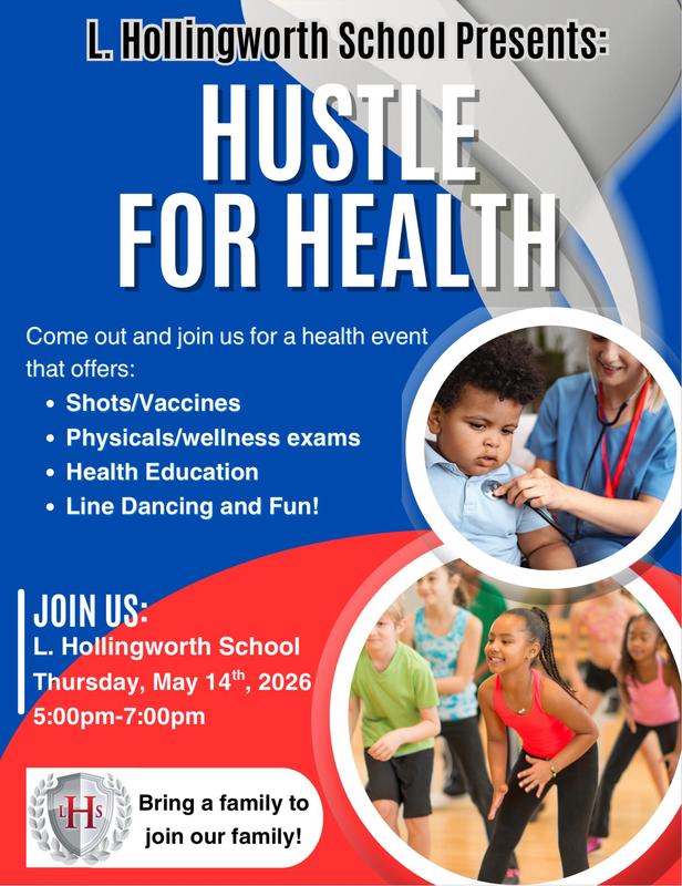 Picture of the LHS Hustle for Health Flyer.