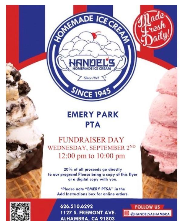 JOIN US FOR HANDEL'S ICE CREAM FUNDRAISER? Featured Photo