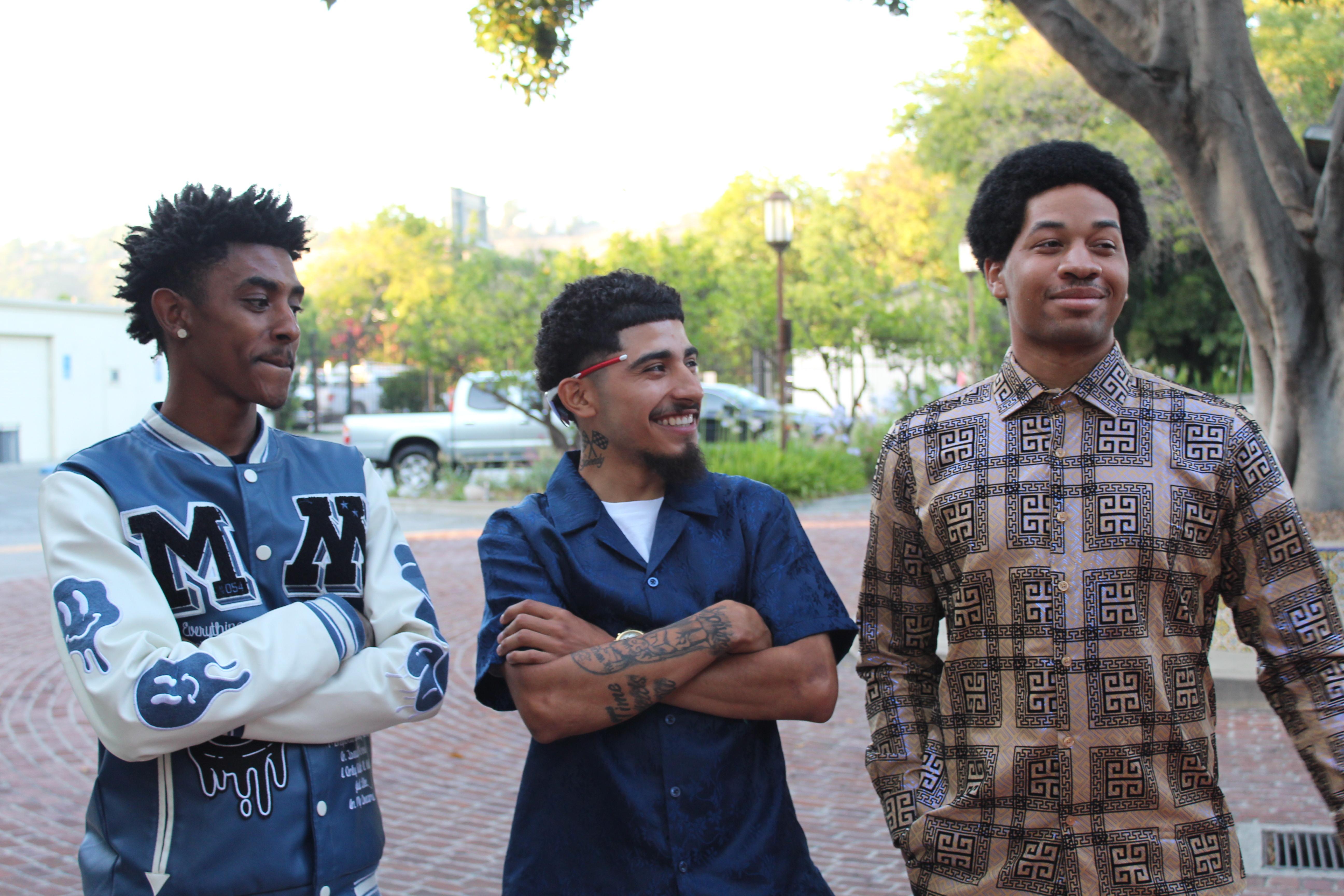 Three South LA students pose at prom