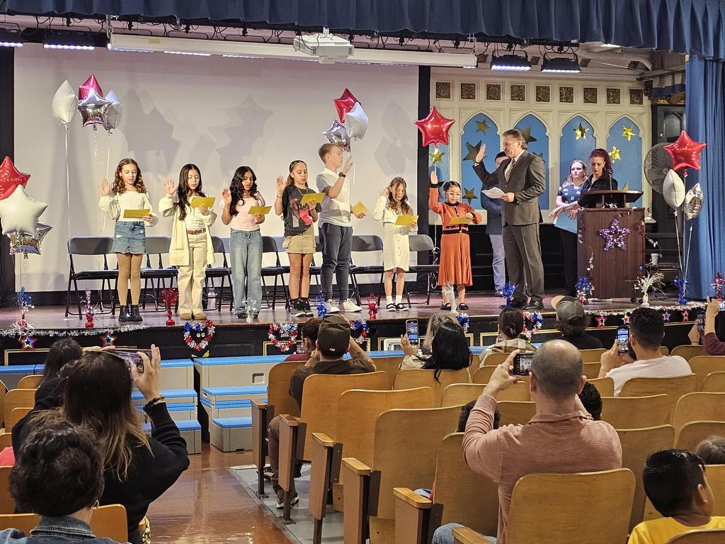 Kids being sworn In