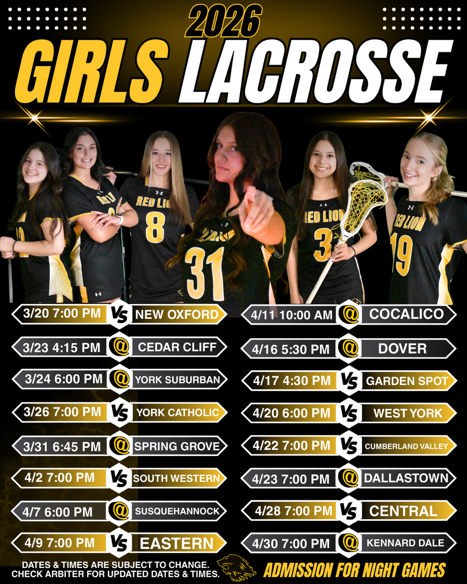 girls lacrosse schedule