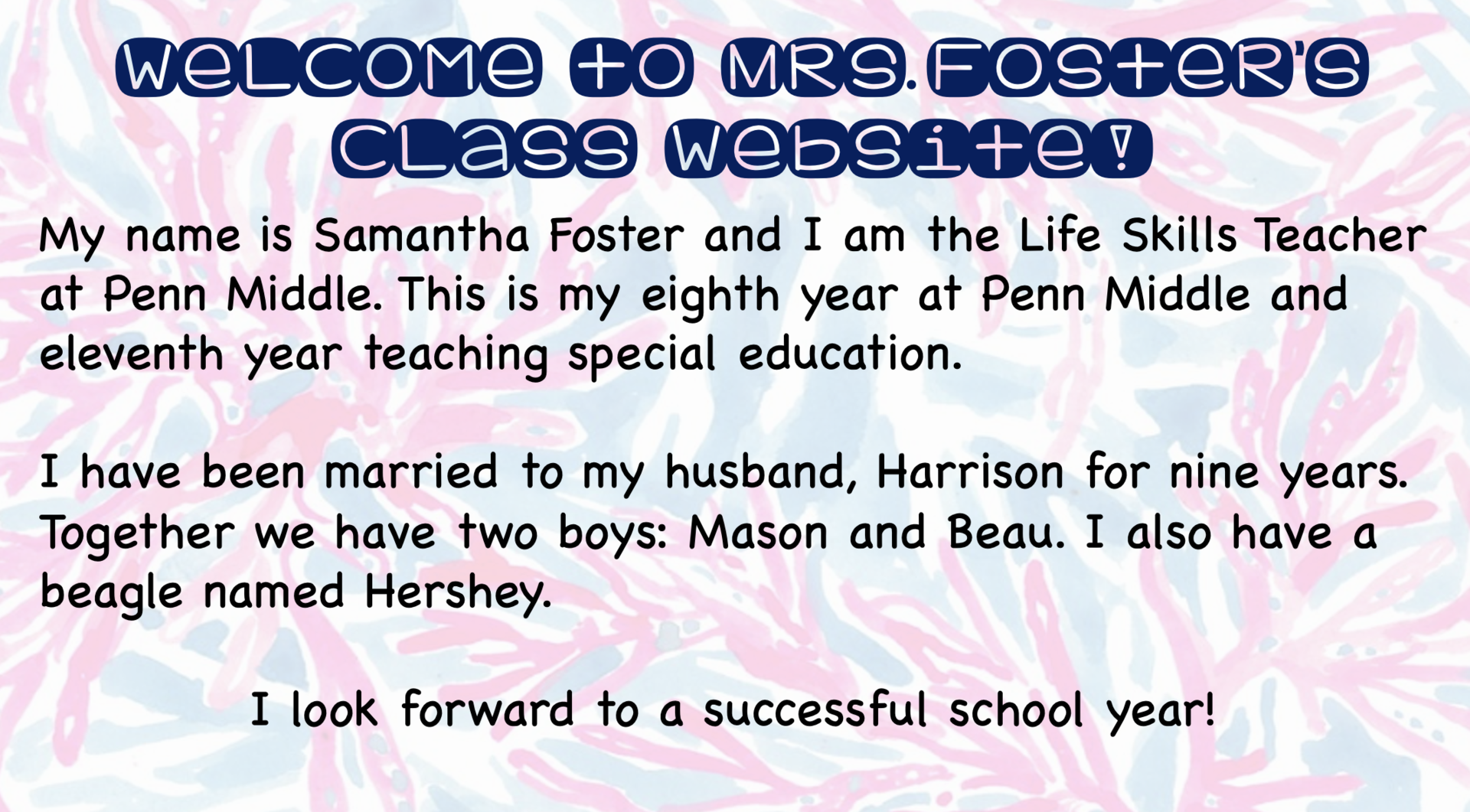 Welcome to Middle School Life Skills! 