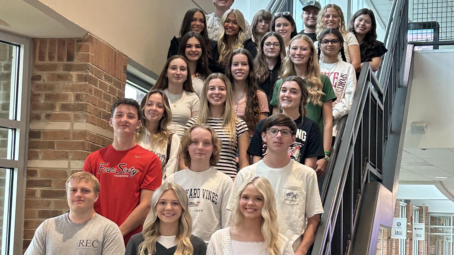 Students on the stairs