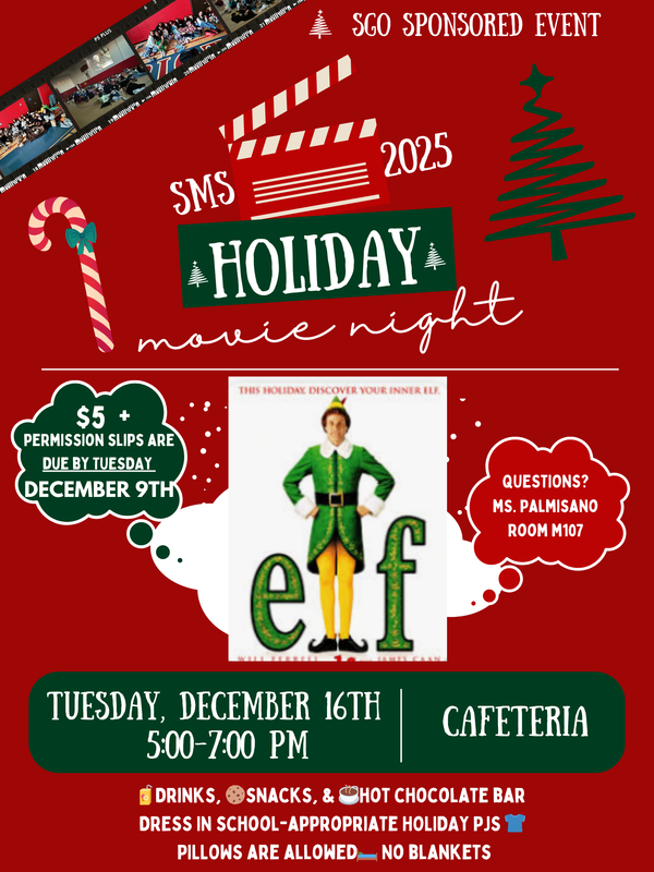 🎄 SMS Holiday Movie Night – December 16, 2025 🎬