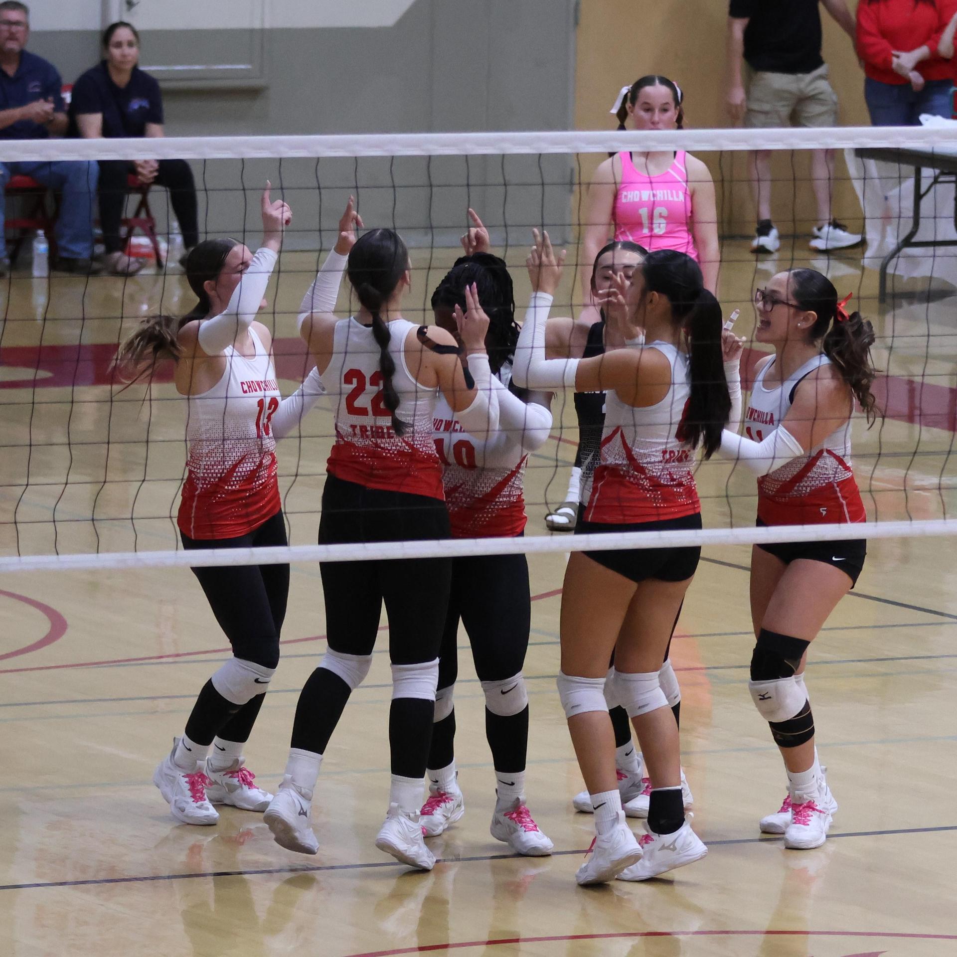 Varsity Volleyball playing vs. Fresno Christian 21