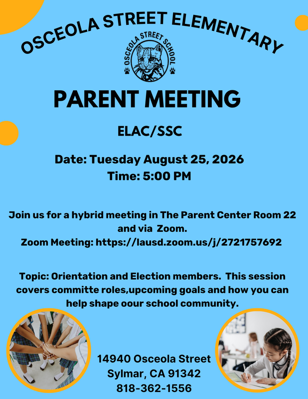 Parent Orientation Meeting