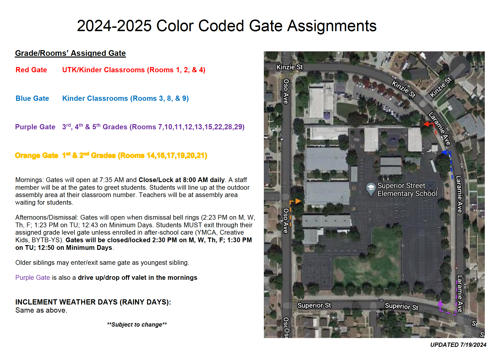 Gate Program Maps Color Coded Gate Map – Resources – Superior Street Elementary